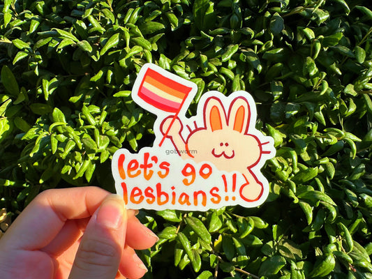Lets Go Lesbians Rabbit Sticker