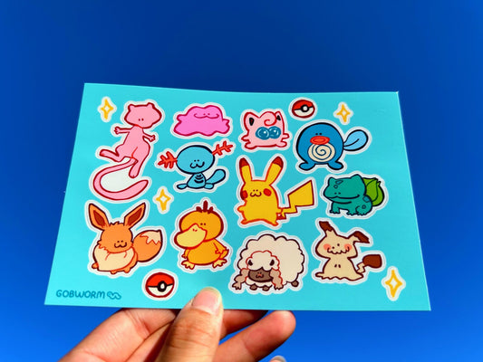 Pokemon Sticker Sheet