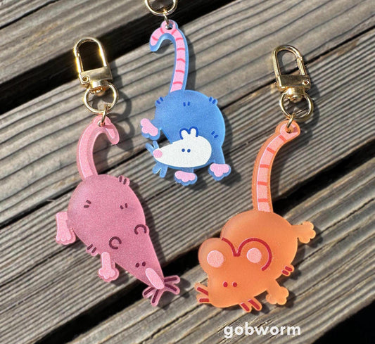 Opossum Mouse Shrew Acrylic Keychain