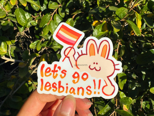 Lets Go Lesbians Rabbit Sticker