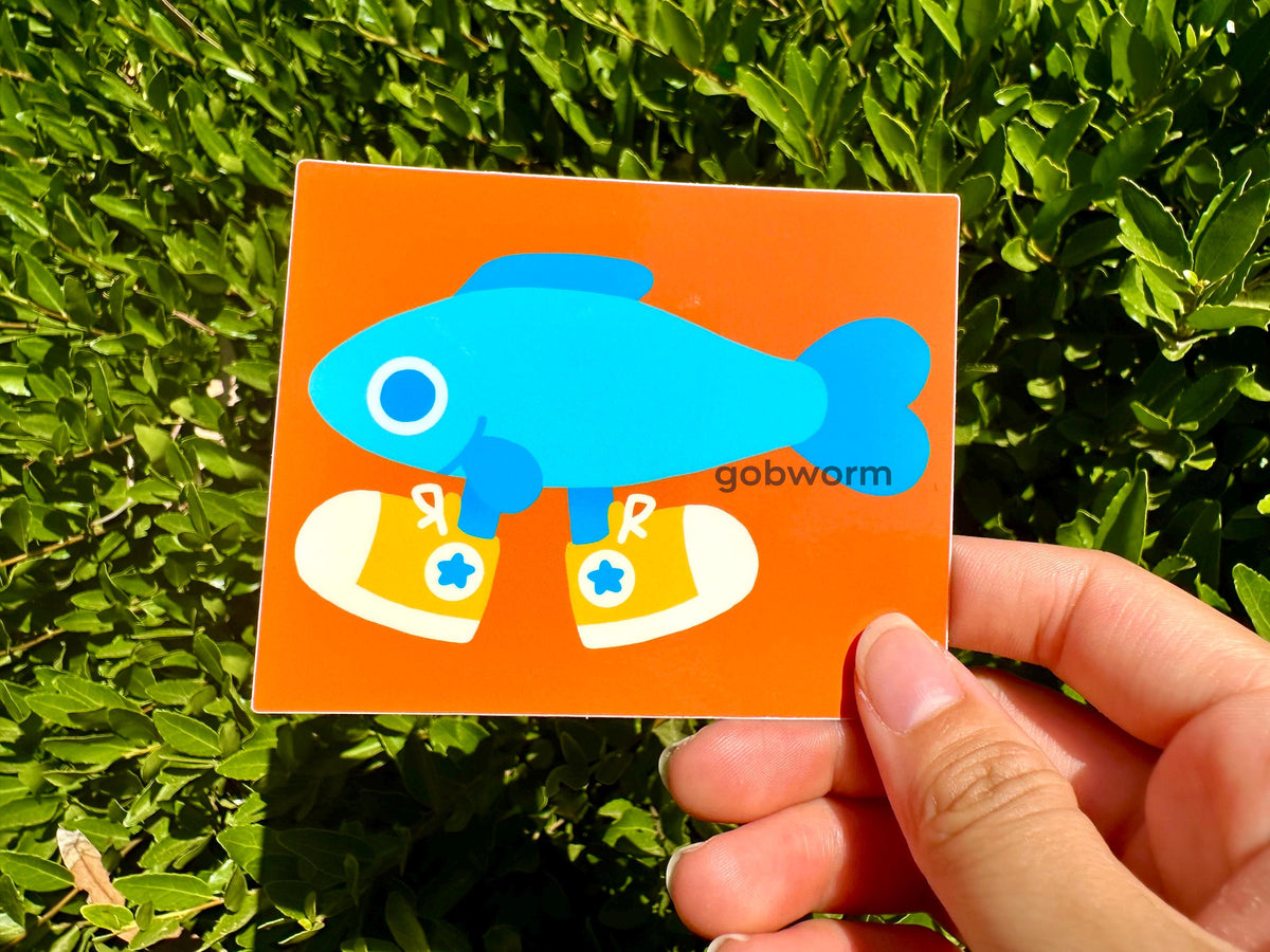 Shoe Fish Sticker – Gobworm