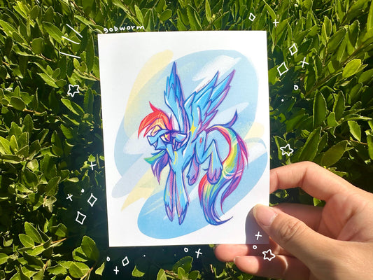 Rainbow Dash Print 4.2"x 5.5"