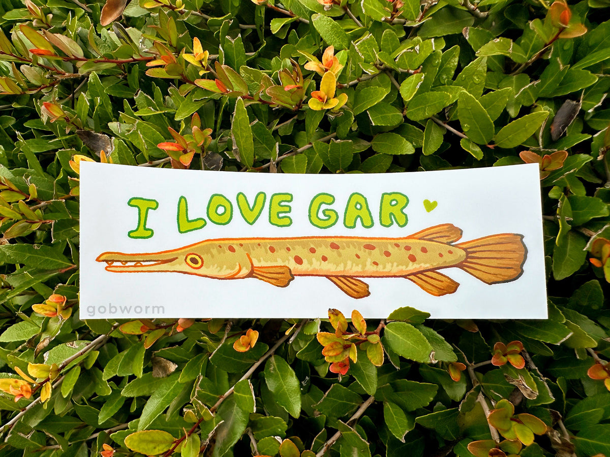 I love Gar Sticker