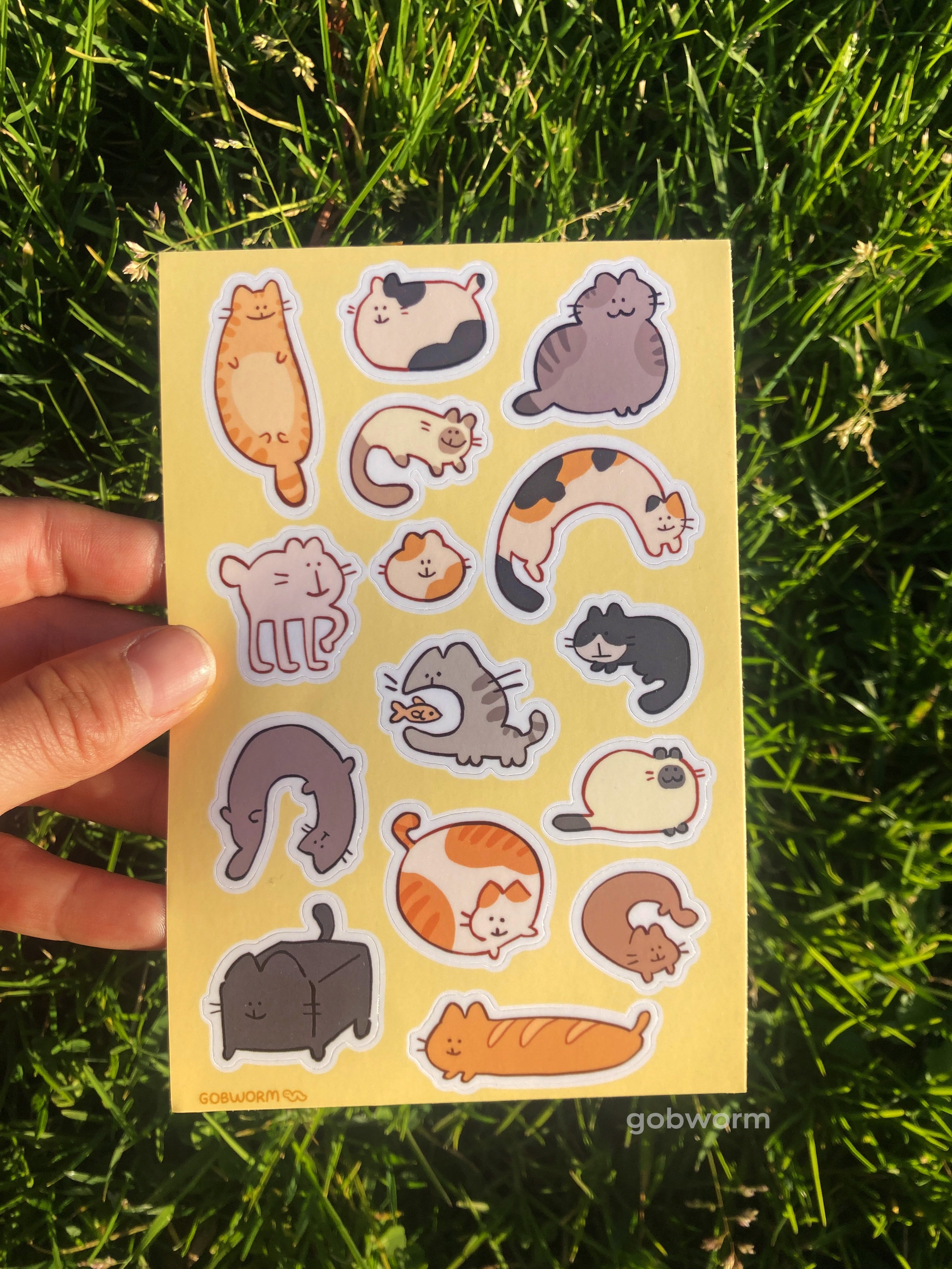 Silly Cat Sticker Sheet – Gobworm
