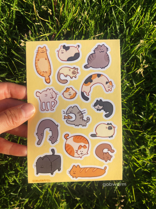 Silly Cat Sticker Sheet