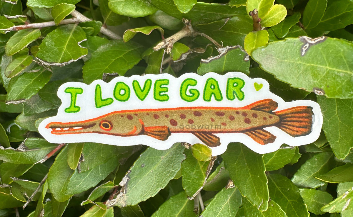 I love Gar Sticker