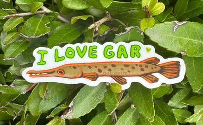 I love Gar Sticker
