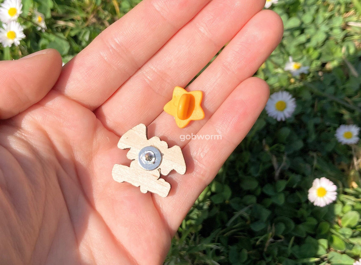 PREORDER Wooden Animal Pronoun Pins