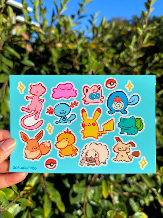 Pokemon Sticker Sheet