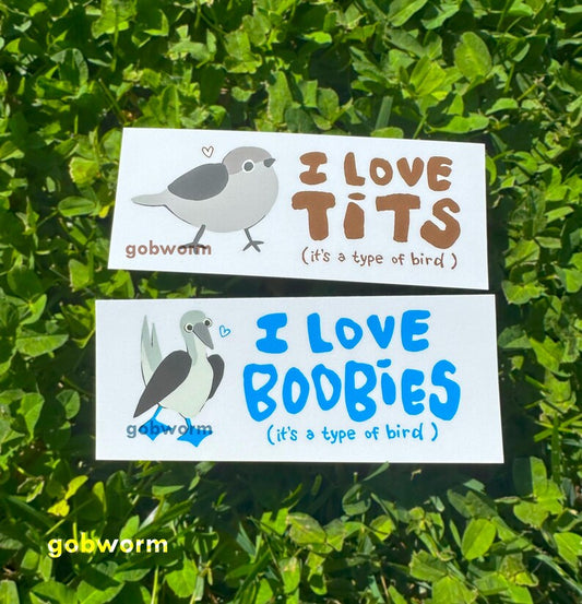 I love Boobies Tits Stickers